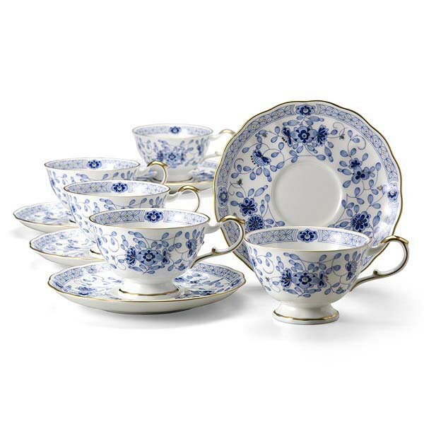 ミラノ ティーカップ&ソーサー 210cc 5客セット ナルミ NARUMI 〈9682-21734〉 食器 ティー碗皿セット