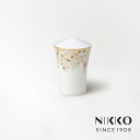 NIKKO(ニッコー) SPANGLES(スパングルス) ペッパー 〈12471-6658〉 陶器 キャニスター キッチン用品 おしゃれ 保存容器 調味料入れ ストッカー プロ仕様 スパンコール 金 ゴールド 白 ホワイト 食洗機可