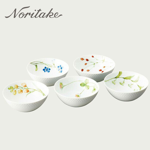 あづまの路 14cmボウルセット（5個）（絵変り） ノリタケ NORITAKE 食器 小鉢 セット 〈1654-15L/F94506〉