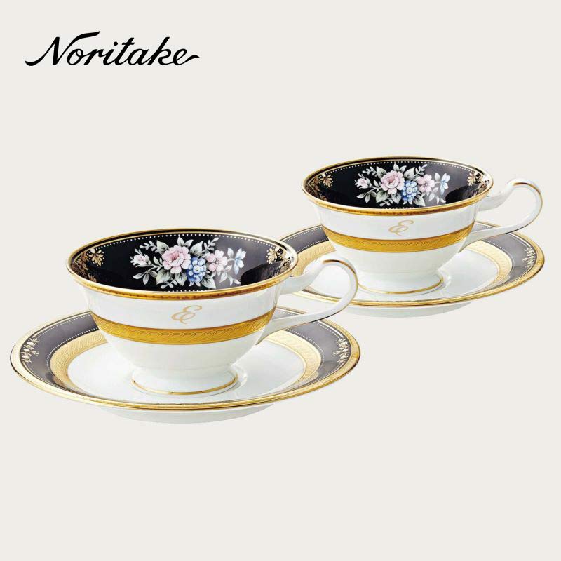 イブニングマジェスティ カップ&ソーサーペア カップのみイニシャル入り ノリタケ Noritake 〈4818-1IC/P59587〉 碗皿 正規品取扱店 新築...