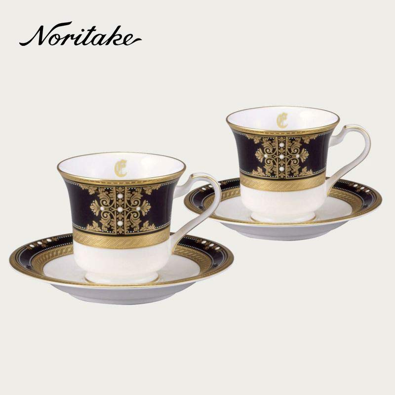 イブニングマジェスティ アメリカンカップ&ソーサーペア カップのみイニシャル入り ノリタケ Noritake 〈4818IC/P59589〉 碗皿 正規品取扱店...