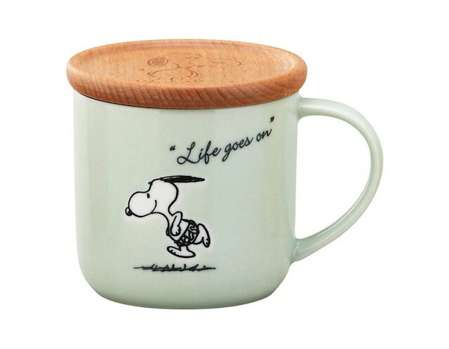 コースター付マグ (グリーン) (単品) SNOOPY スヌーピー シーズン 〈SN612-11C〉 山加商店 食器 マグカップ