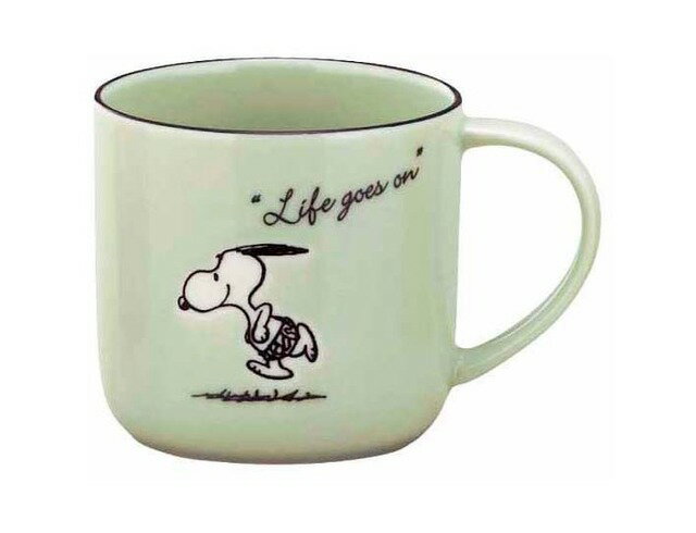 コースター付マグ (グリーン) (単品) SNOOPY スヌーピー シーズン 〈SN612-11C〉 山加商店 食器 マグカップ