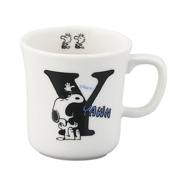 イニシャルマグ (Y) (単品) SNOOPY スヌーピー イニシャル(オノマトペ) 〈SN887-11〉 山加商店 食器 マグカップ