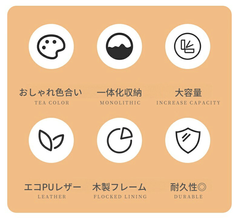 ティッシュケース 卓上収納トレイ 高級 小物入れ 一体化トレイ 多機能 PU レザー 革 卓上収納 ティッシュケース 化粧品収納 リモコン レザー おしゃれ リモコンケース ティッシュ お化粧ボックス 小物入れ [3]