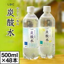 【最短当日出荷 1箱あたり1,290円】 選べる48本 炭酸水 500ml 48本 プレーン ・ レモン LDC 山形産 やさしい水の炭酸水 （24本 2箱） ソーダ ハイボール 割材