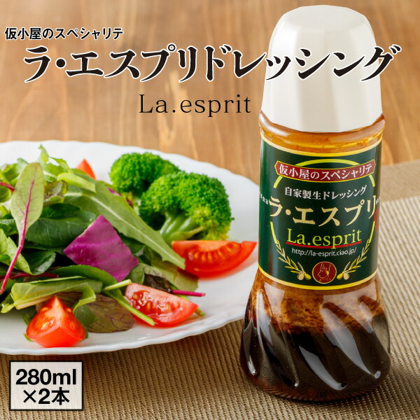 ESPRIT～エスプリ 【最短当日出荷】 ドレッシング ラ・エスプリ La.esprit 280ml 2本 セット お取り寄せ 送料無料 鹿児島県 自家製ドレッシング 調味料 玉ねぎ にんにく 国産 ギフト