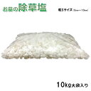 送料無料 お墓の除草塩10kg大袋入り 粒Sサイズ(5〜10mm)※地面に直接撒く場合に！粒小さめで早く溶けるタイプ 輸入原料の為色や大きさの選別をしていない売り切れ御免の数量限定 安心安全 岩塩 あす楽 塩で除草 除草材 非農耕地用 除草剤 塩