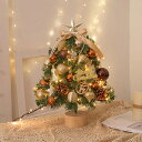 クリスマスツリー 卓上 45cm LEDイルミネーション 卓上 ミニツリー 松ぼっくり DIY 組み立て簡単 キラキラ 雰囲気満々 クリスマスデコレーション イ...