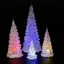 クリスマスツリー 卓上 クリスマスツリーライト LEDライト 飾り 4個セット 透明 クリスタルウォーターツリー 部屋 キラキラツリー 飾り付け 置物 雰囲気満...