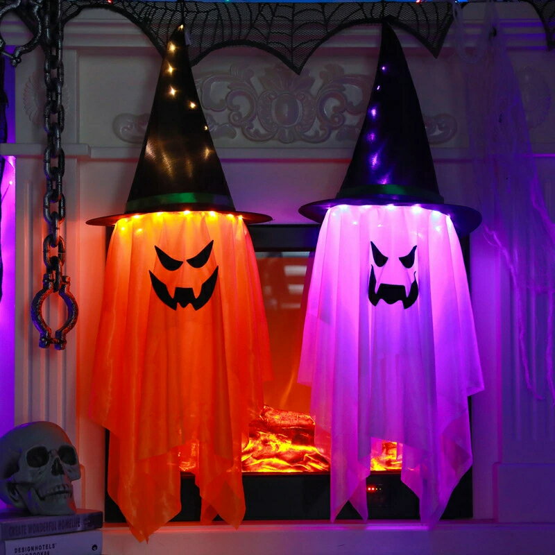 樂天商城 - ハロウィン 飾り付け ゴースト 幽霊 1匹 LEDライト LEDイルミネーション 電池式 LED電球 LEDライト パーディー 電飾 点灯 ハロウィン飾り 吊り飾り 光る 装飾 玄関 屋外 室内 デコレーション インテリア用品 庭対応 パーティー イベント