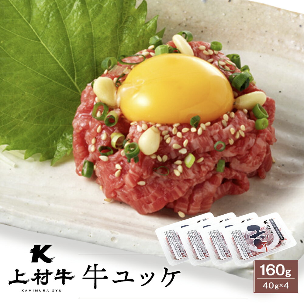 【生食用】上村牛 ユッケ 40g×4パック タレ付 国産牛肉