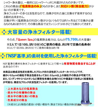 【お風呂用浄水器】 Queen Spa(クイーンスパ) シャワー用浄水器 お風呂場用浄水器 お風呂浄水器 据置型シャワー浄水器 塩素除去シャワー 敏感肌・スキンケアに最適