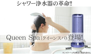 【お風呂用浄水器】 Queen Spa(クイーンスパ) シャワー用浄水器 お風呂場用浄水器 お風呂浄水器 据置型シャワー浄水器 塩素除去シャワー 敏感肌・スキンケアに最適