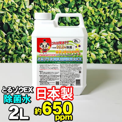 aa 次亜塩素酸水 除菌水 とるゾウ2L 話題の除菌水として 高濃度 約650ppm