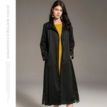 【全品10%OFFクーポン】コート ジャケット トレンチコート コーディガン ノーカラーコート ステンカラーコート ツイードコート ニットロングコート 送料無料 レディース 大きいサイズ ブラック レースコート