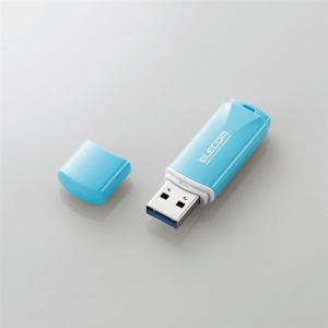 エレコム MF-HTU3B064GBU キャップ式USB3.2 Gen1メモリ ブルー 64GB