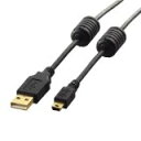 IELECOM USB2.0P[u A-miniB^Cv tFCgRAt 5m ubN U2C-MF50BK