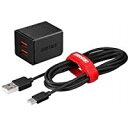 obt@[ AC-USB 2.4A 2|[gType CP[u 1.5m ubN