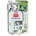 送料無料！カシムラ 海外用薄型2口変圧器USB 220-240V/40VA WT55E