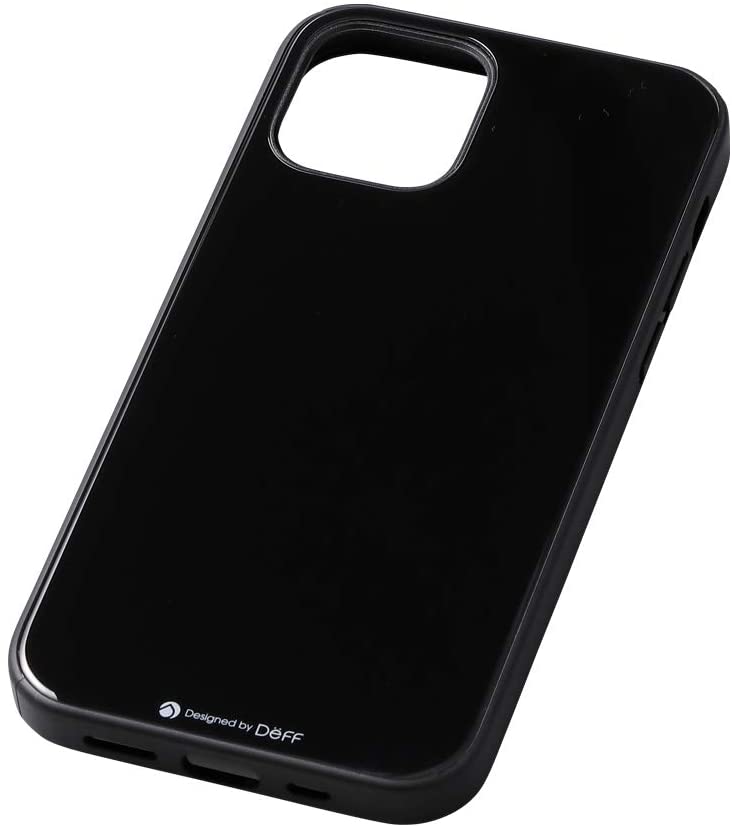 【 13時まで決済完了で当日発送 】Deff（ディーフ） Hybrid Case Etanze（エタンゼ） for iPhone 12 mini 背面ガラス＆TPU ハイブリッドケース (ブラック)