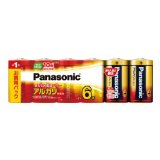 送料無料！Panasonic 単1形アルカリ乾電池 6本パック LR20XJ/6SW