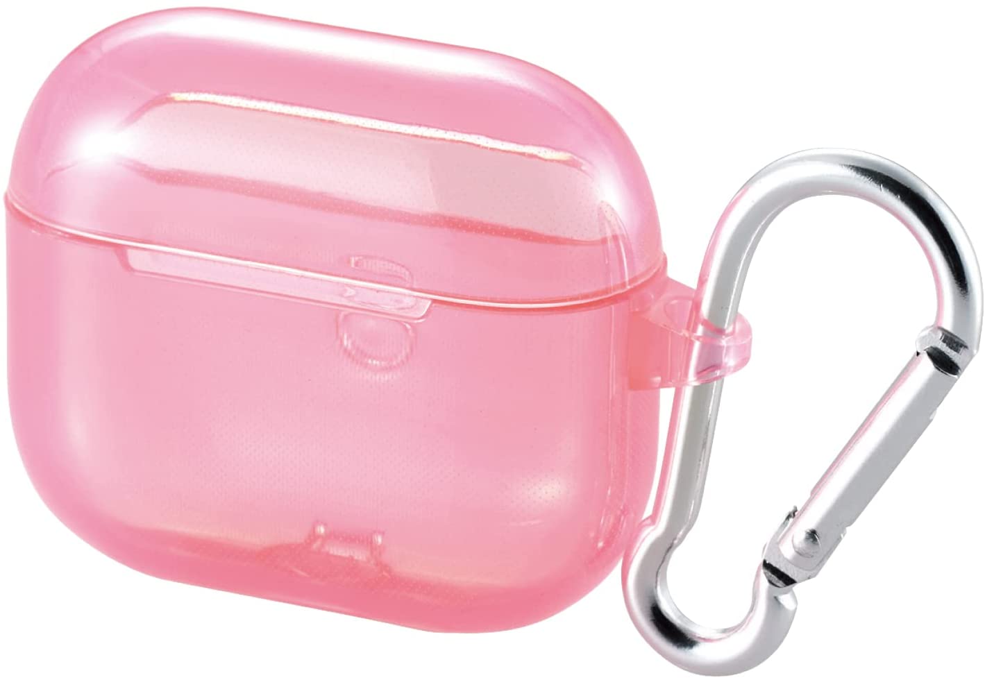 【 13時まで決済完了で当日発送 】エレコム AVA-AP3UCPN AirPods 第3世代 ケース ソフト TPU カラビナ付 ワイヤレス充電対応 ピンク