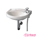 手洗器 壁給水・床排水 ハンドル水栓セット L30D 洗面器 小型 洗面所 TOTO