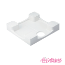洗濯機パン 6464Cタイプ(全自動洗濯機用) 高床タイプ 640mm×640mm 426-411-W カクダイ