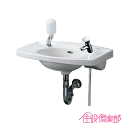 壁掛洗面器 水石けん入れ付 セルフストップ水栓セット L270DM,TL19AR TOTO