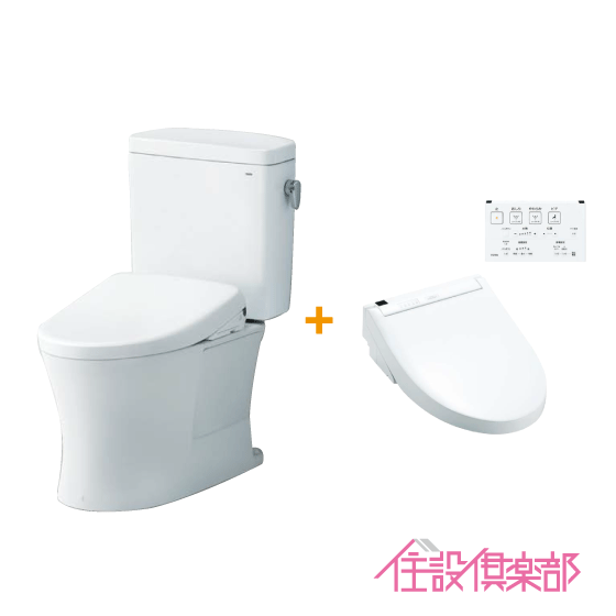 便器 ピュアレストQR(手洗なし) ウォシュレットSS2セット CS232B,SH232BA,TCF6544 TOTO 床排水 排水芯200mm