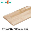 棚板　厚み20mm　糸面　奥行450mm　長さ600mm　メープル ウッドワン WOODONE じゅうたす 住＋ ◆