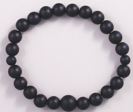 【無料ラッピング 敬老の日 お誕生日 内祝い ギフト お返し】オニキスツヤケシ8mm 三天入り【天然石】【パワーストーン】【水晶,数珠】【ブレスレット】