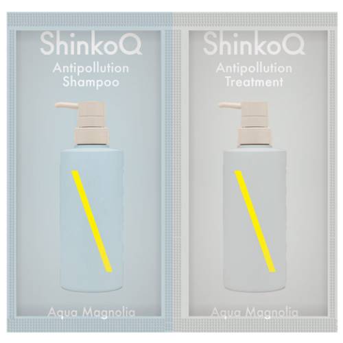 ShinkoQ アンチポリューション シャンプー&トリートメント 1回用パウチ アクアマグノリア