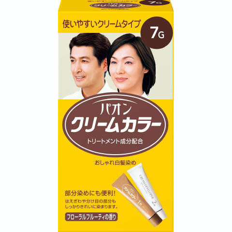 パオンクリームカラー7G　自然な褐色　1セット【白髪染め】【医薬部外品】【シュワルツコフヘンケル】【パオン】