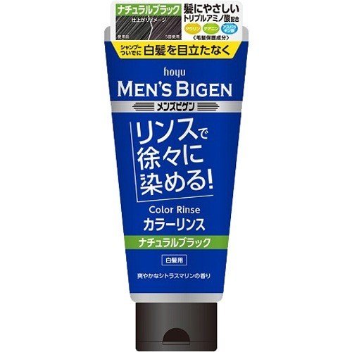 【ホーユー】【hoyu】【Bigen】メンズビゲン カラーリンス ナチュラルブラック 160g【カラーリンス】【白髪ケア】