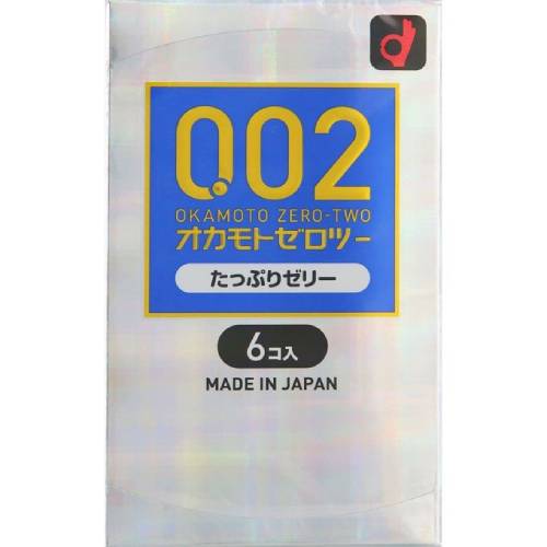 【メール便対応】【代引き不可】【同梱不可】【送料無料】コンドーム／0.02 たっぷりゼリー　6コ入【コンドーム】【オカモトゼロツー】