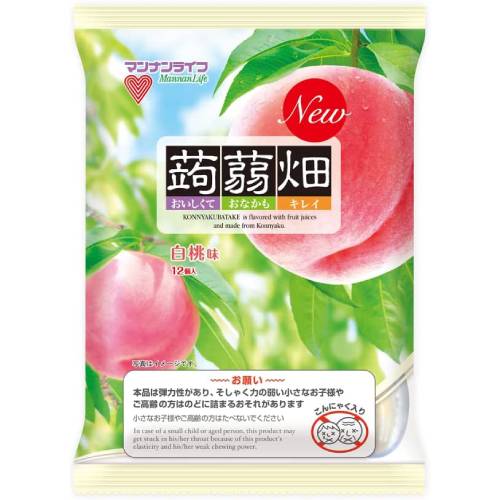 蒟蒻畑 白桃味 25g×12コ入【グルコマンナン】【こんにゃくゼリー】【マンナンライフ】