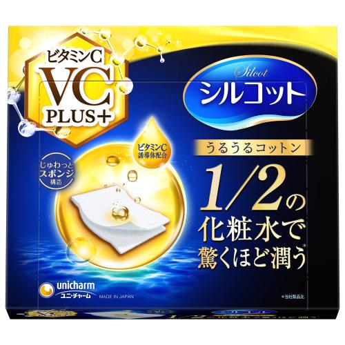 シルコット うるうるコットン ビタミンC PLUS+ 40枚入【コットン】【ユニチャーム】【silcot】【シルコット】