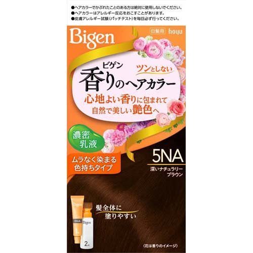 【ホーユー】ビゲン 香りのヘアカラー 乳液5NA 深いナチュラリーブラウン　1セット【bigen】【ビゲン】【白髪染め】【医薬部外品】