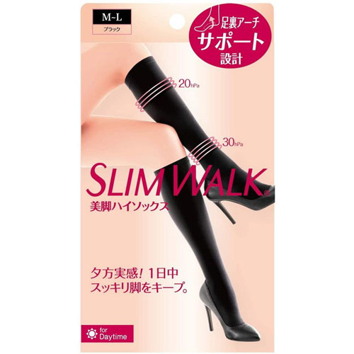 スリムウォーク 美脚ハイソックス M-L　1足【スリムウォー