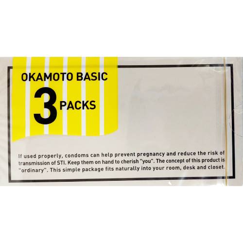 【メール便対応】【代引き不可】【同梱不可】【送料無料】オカモト ベーシック12個入り × 3コパック【コンドーム】【シンプル】okamoto OKAMOTO BASIC