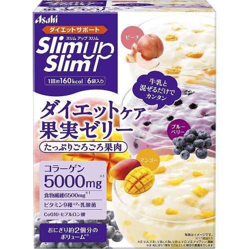 【アサヒグループ食品】スリムアップスリム　プレシャスダイエットケア 果実ゼリー ピーチ・マンゴー・ブルーベリー(各2袋)【スリムアップスリム】