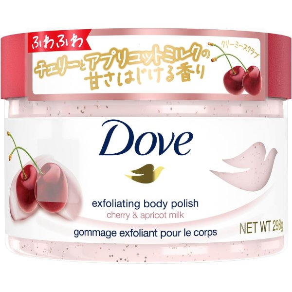 ダヴ ボディスクラブ チェリー＆アプリコットミルク 角質ケア 298g 【ボディスクラブ】【Dove】【ダヴ】【ユニリーバ】