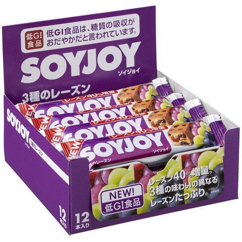 【大塚食品】ソイジョイ　3種のレーズン　1箱(12本入)【大豆】【低GI食品】【SOYJOY】