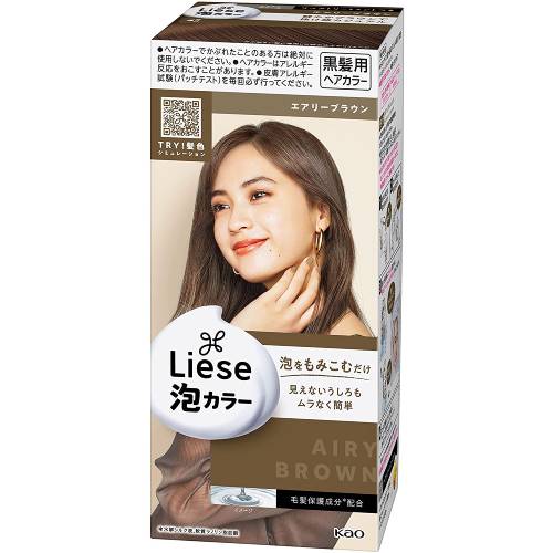 【花王】リーゼ 泡カラーエアリーブラウン　1セット【プリティア】【黒髪用】【医薬部外品】