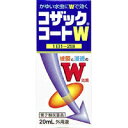 商品特徴 ■コザックコートWは、塗布部位に薄い被膜をつくり、薬剤の貯留・浸透性を高めた、液剤の水虫治療薬です。 ■塗ると薄い被膜をつくり、薬剤が皮ふに良くとどまる働きに加え、浸透性を高めることによるダブル効果で、水虫を治療します。 ■難溶性のトルナフタートを均一に可溶化することにより、水虫の原因菌（白癬菌）に対して、すぐれた抗菌作用を発揮します。 ■鎮痒剤・クロタミトンと局所麻酔剤・ジブカイン塩酸塩がかゆみを抑えるとともに、グリチルレチン酸が患部の炎症を鎮めて水虫による不快な症状を速やかに改善します。また、殺菌剤・イソプロピルメチルフェノールが二次感染を防止します。 ■使いやすいワンタッチ容器を採用した液剤で、乾燥（カサカサ型）に適します ※商品リニューアル等によりパッケージ及び容量等は変更となる場合があります。ご了承ください。 効能・効果 みずむし、ぜにたむし、いんきんたむし 用法・用量 1日1〜2回、適量を患部に塗布してください 【用法・用量に関する注意】 (1)患部やその周囲が汚れたまま使用しないでください。 (2)目に入らないように注意してください。万一、目に入った場合には、すぐに水又はぬるま湯で洗い、直ちに眼科医の診療を受けてください。 (3)小児に使用させる場合には、保護者の指導監督のもとに使用させてください。 (4)外用にのみ使用してください。 成分・分量1ml中 トルナフタート 20mg、クロタミトン 100mg、ジブカイン塩酸塩 2mg、グリチルレチン酸 5mg、イソプロピルメチルフェノール 3mg 添加物としてアルコール、イソプロパノール、エデト酸Na、ジブチルヒドロキシトルエン、ヒドロキシプロピルセルロース、パルミチン酸イソプロピル、メチルエチルケトン、N-メチル-2-ピロリドンを含有します ご使用上の注意 ■してはいけないこと (守らないと現在の症状が悪化したり、副作用が起こりやすくなる) 次の部位には使用しないでください (1)目や目の周囲、粘膜(例えば、口腔、鼻腔、膣等)、陰のう、外陰部 (2)湿疹 (3)湿潤、ただれ、亀裂や外傷のひどい患部 ■相談すること 1.次の人は使用前に医師又は薬剤師に相談してください (1)医師の治療を受けている人 (2)乳幼児 (3)本人又は家族がアレルギー体質の人 (4)薬によりアレルギー症状を起こしたことがある人 (5)患部が顔面又は広範囲の人 (6)患部が化膿している人 (7)「湿疹」か「みずむし、ぜにたむし、いんきんたむし」かがはっきりしない人。(陰のうにかゆみ・ただれ等の症状がある場合は、湿疹等他の原因による場合が多い) 2.次の場合は、直ちに使用を中止し、この添付文書を持って医師又は薬剤師に相談してください (1)使用後、次の症状があらわれた場合 【関係部位：症状】 皮ふ：発疹・発赤、かゆみ、かぶれ、はれ、刺激感 (2)2週間位使用しても症状がよくならない場合 保管および お取り扱い上の注意 (1)直射日光のあたらない湿気の少ない涼しい所に密栓して保管してください。 (2)小児の手の届かない所に保管してください。 (3)他の容器に入れかえないでください。(誤用の原因になったり品質が変わる) (4)使用期限を過ぎた製品は、服用しないでください。 内容量 20ml 広告文責 株式会社　ジューゴ　06-6972-5599薬剤師：權　典子 メーカー 全薬工業株式会社お問合せ：03-3946-3610 受付時間：9：00〜17：00（土日祝祭日・年末年始除く） 区分 日本製・第2類医薬品　