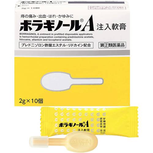 【第2類医薬品】ボラギノールA注入軟膏　2g×10個【痔の薬】【痔疾用薬】【天藤製薬】