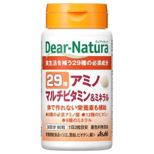 【アサヒグループ食品】アサヒ　ディアナチュラ　29 アミノマルチビタミン＆ミネラル　90粒（30日分）【栄養機能食品】【必須アミノ酸】【Dear-Natura】