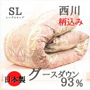 寝具【★母の日ギフト日時指定可クーポン配布★】西川 柄込 羽毛布団 西川 シングル グース93% 冬用 夏 ダウン93% 西川 フランス産 ポーランド産 ハンガ...